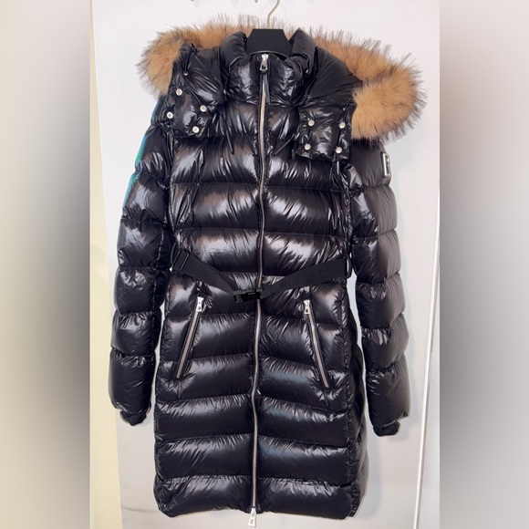 Brand New RUDSAK Lilith Women's Glossy Black Quilted Down Puffer with Faux Fur - Picture 8 of 10